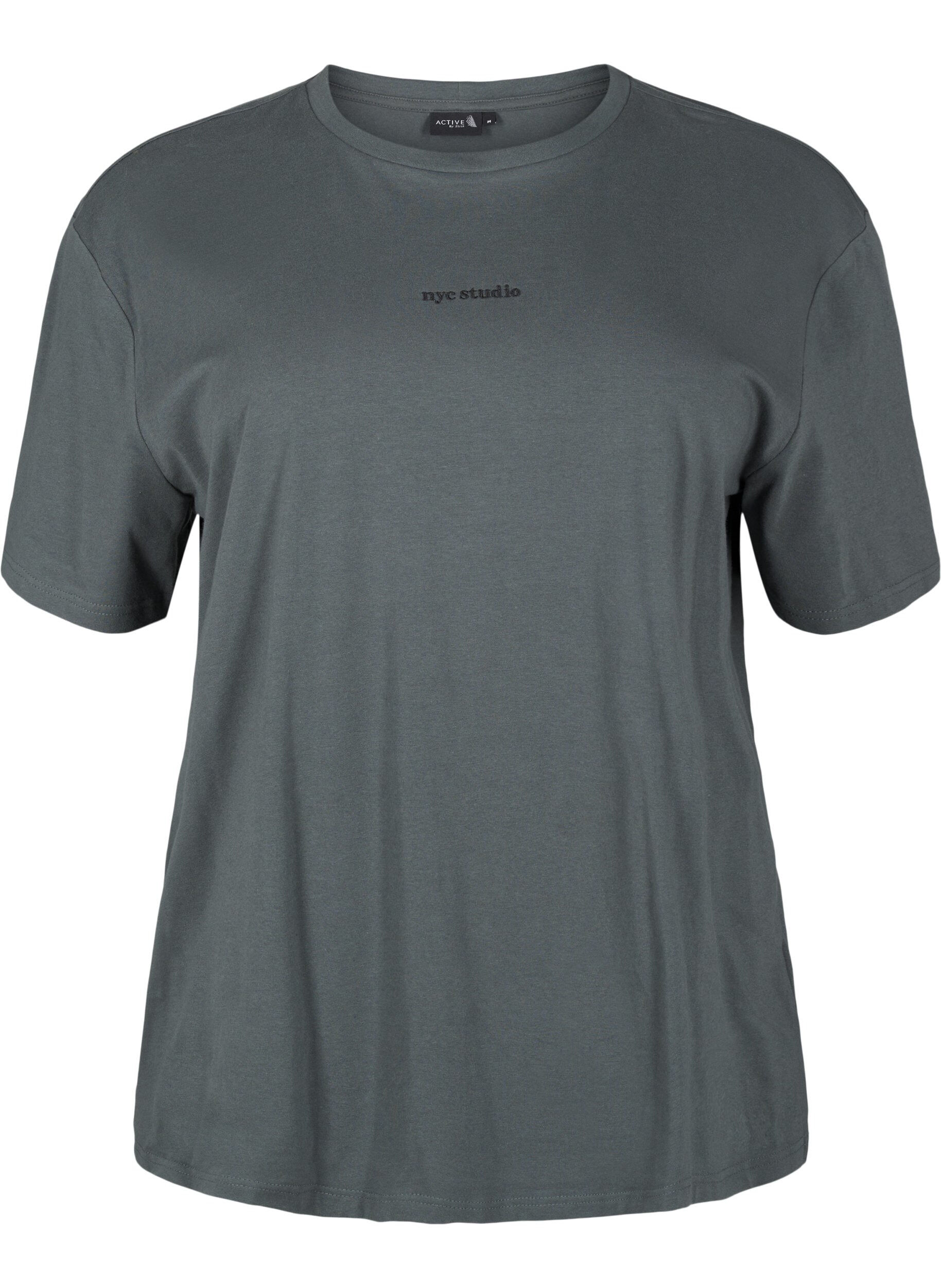 Zizzi Sportief T-shirt in biologische katoen, , Packshot image number 0