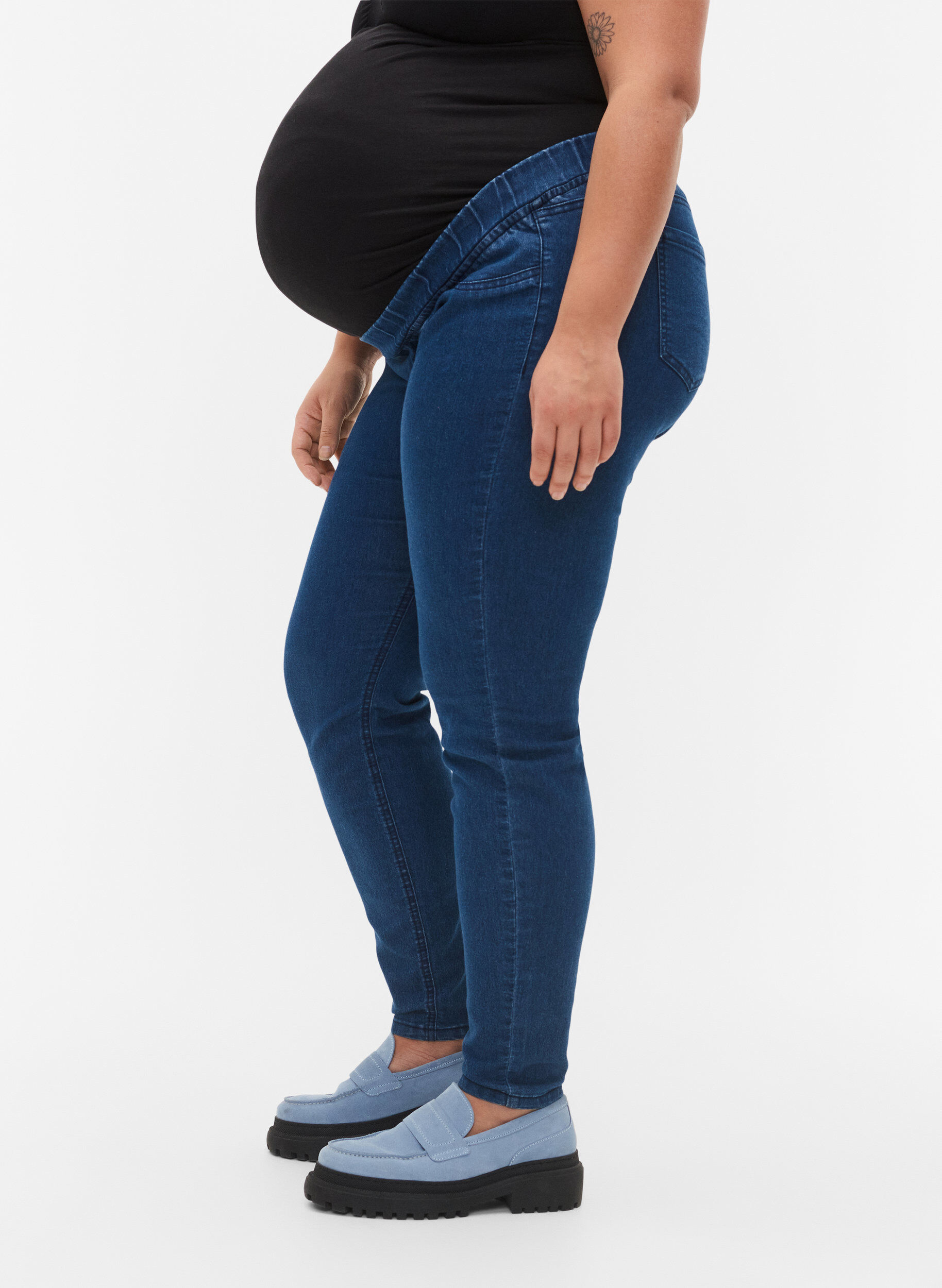 Zizzi Zwangerschapsjeggings met achterzakken, Blauw, Model image number 2