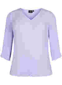 Geplooide blouse met 3/4 mouwen