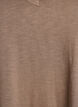 Basic t-shirt met korte mouwen en V-hals, Bruin, Packshot image number 2