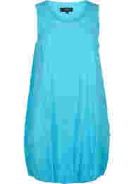 Mouwloze katoenen jurk, River Blue