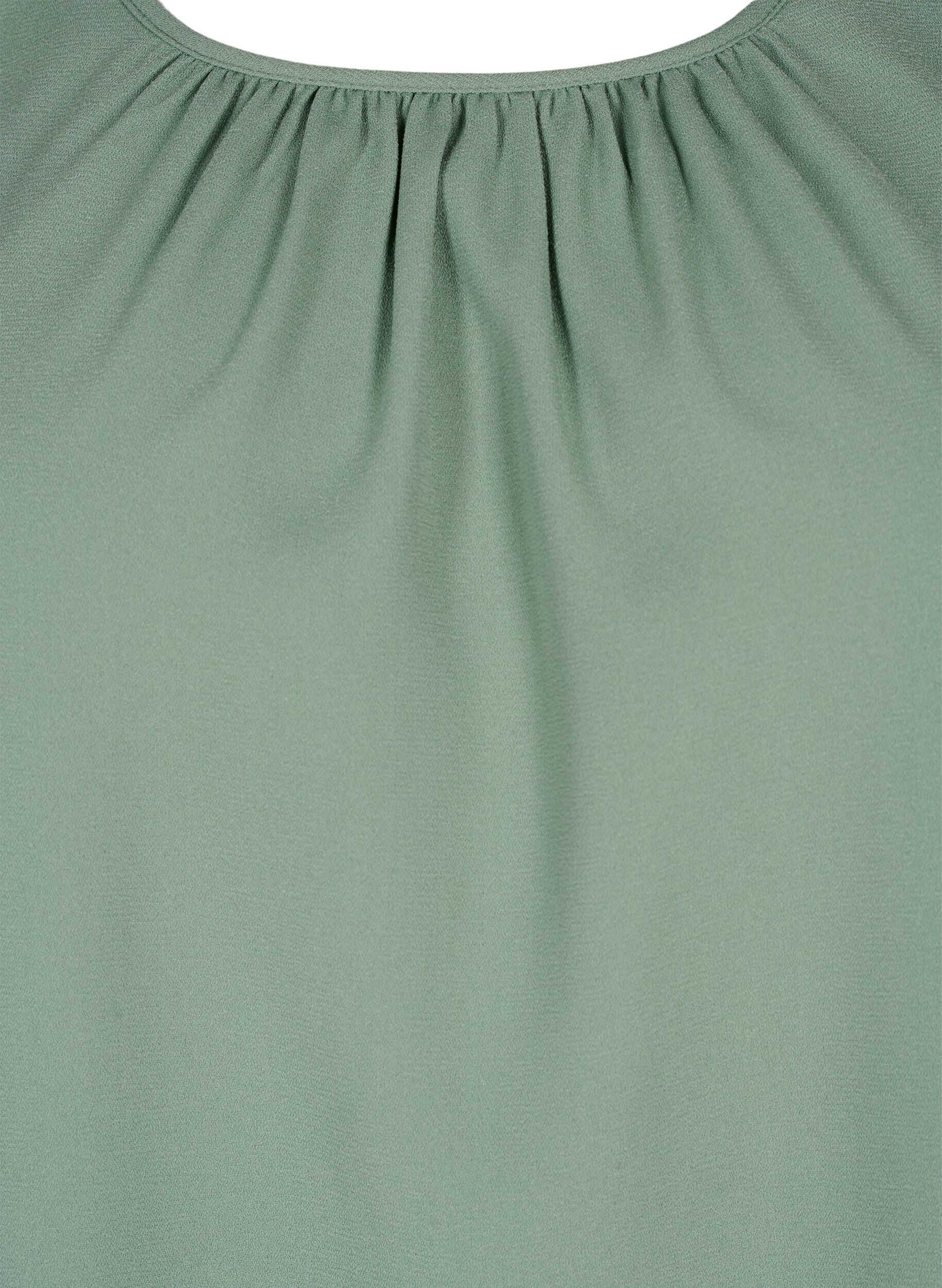 Zizzi Blouse met lange mouwen en gehaakte details, Green Bay, Packshot image number 2