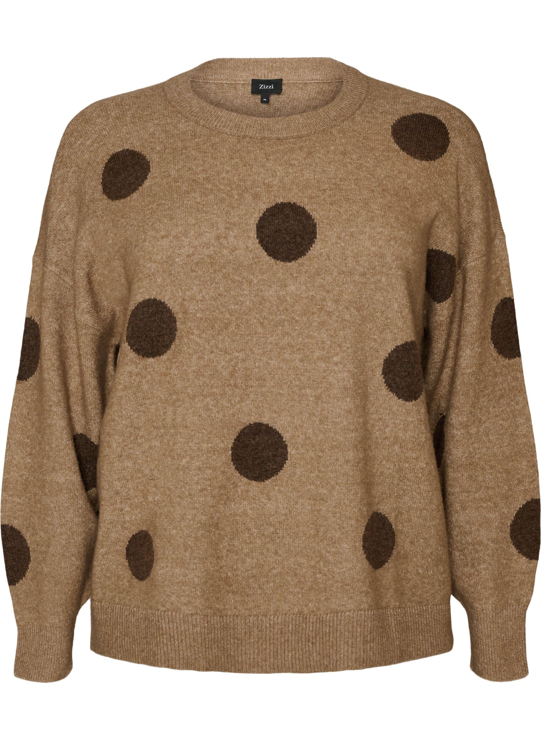 Gebreide blouse met een stippenpatroon