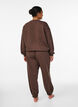 High-waist joggingbroek met zakken, Bruin, Model image number 1