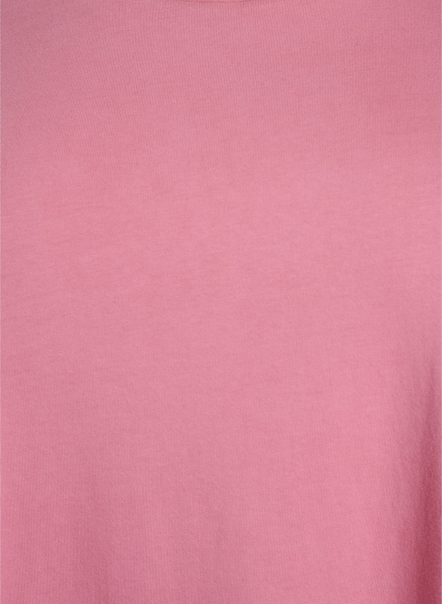 Zizzi Korte A-lijn jurk met een gewassen look, Roze, Packshot image number 2