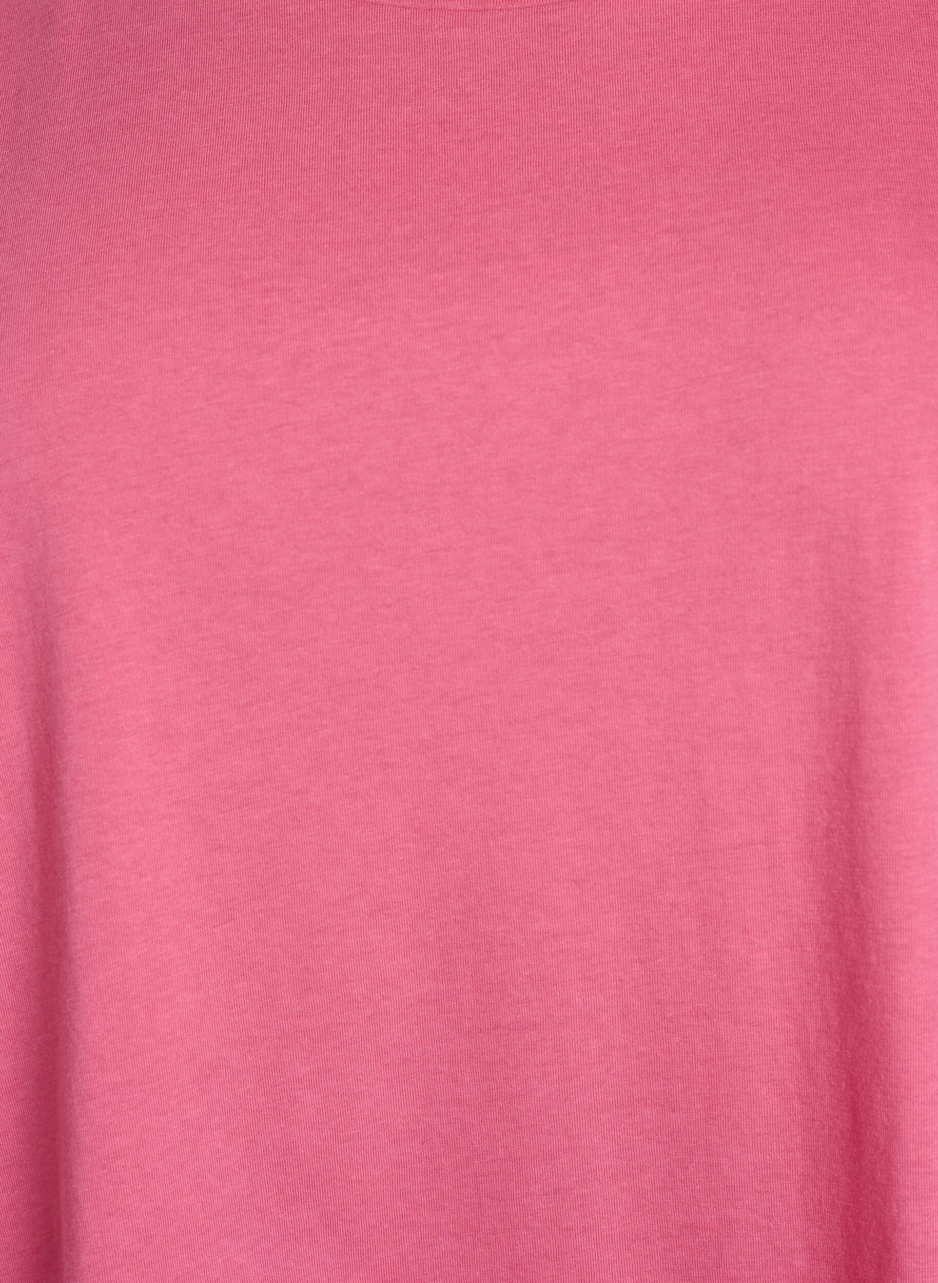 ZizziT-shirt met korte mouwen van katoenmix, Roze, Packshot image number 2