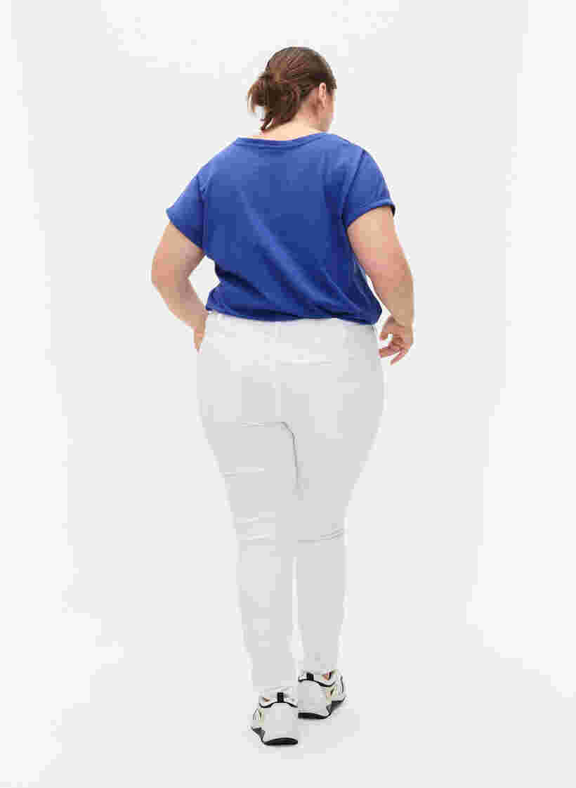 super slim fit Amy jeans met hoge taille, White, Model image number 1