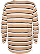Gestreepte blouse met lange mouwen, Zwart, Packshot image number 1