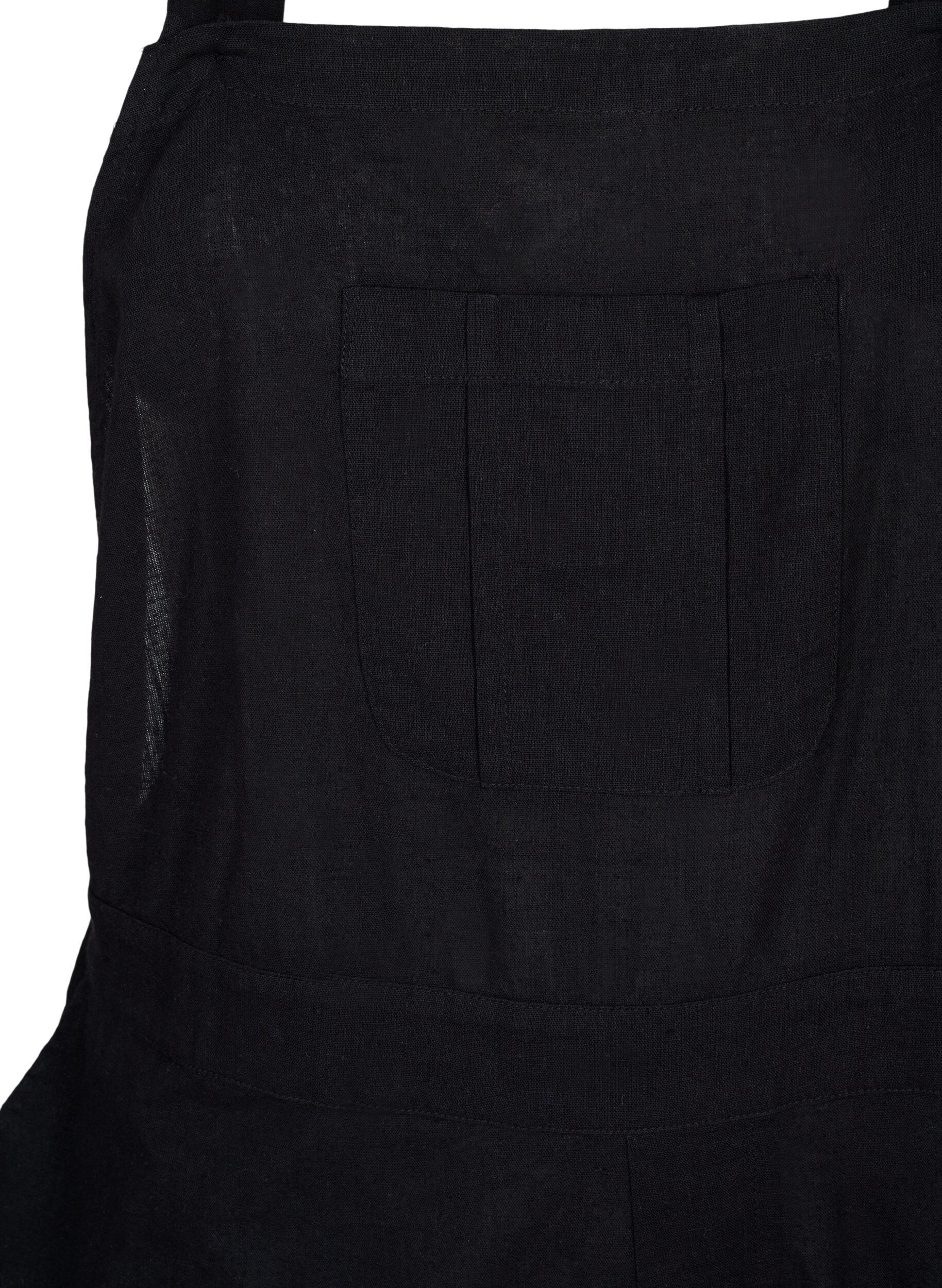 Zizzi Overalls van linnenmix, Black, Packshot image number 2