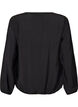Blouse met balloneffect en chiffondetails, Zwart, Packshot image number 1