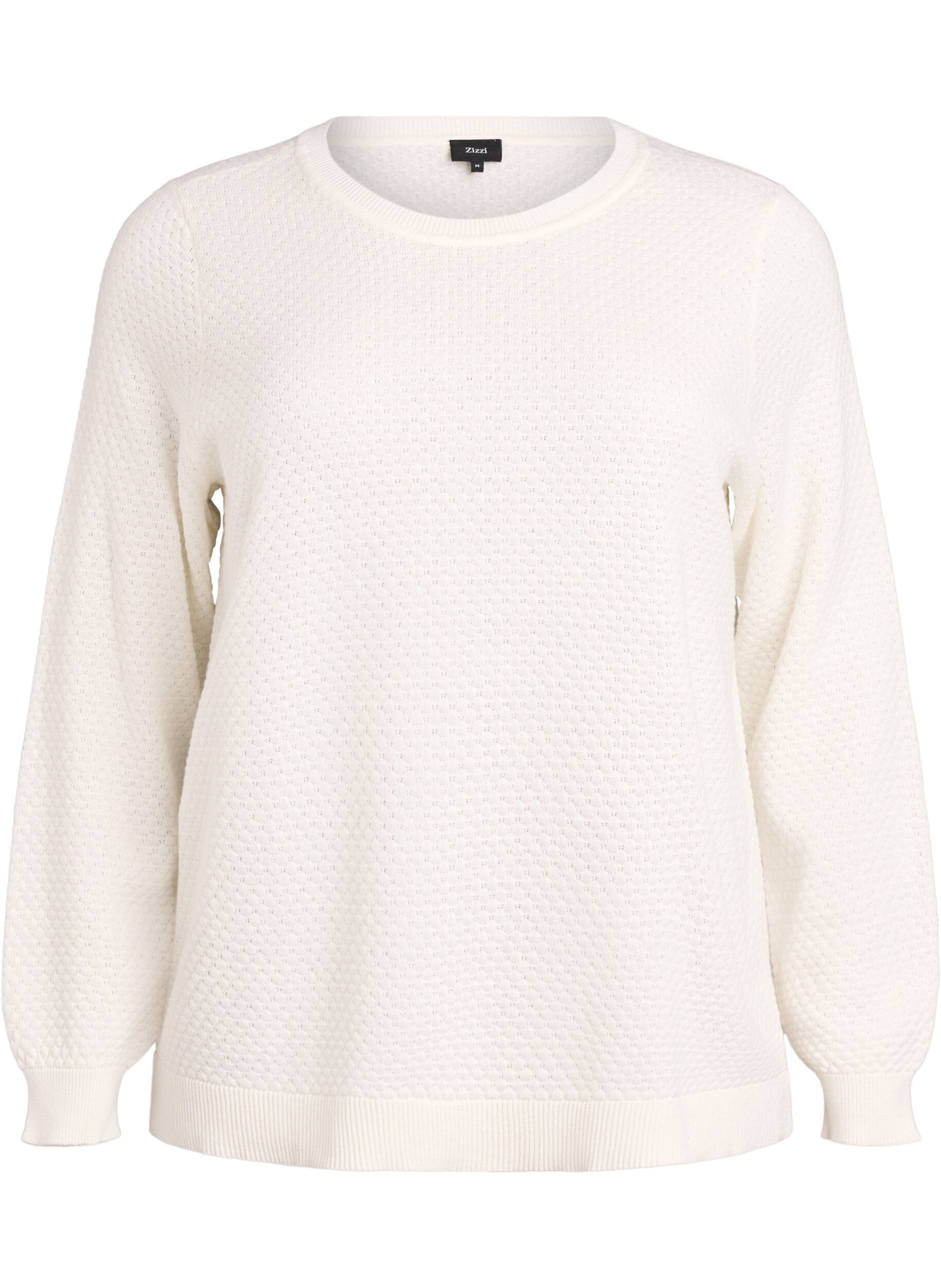 Gebreide blouse van katoen met structuurpatroon