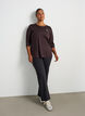 Sporttop met 3/4 mouwen, Brown, Model image number 1