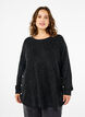 Gebreide blouse met kralen, Dark Grey Melange, Model image number 0