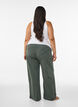 Jersey broek met wijde pijpen en zakken, Groen, Model image number 2