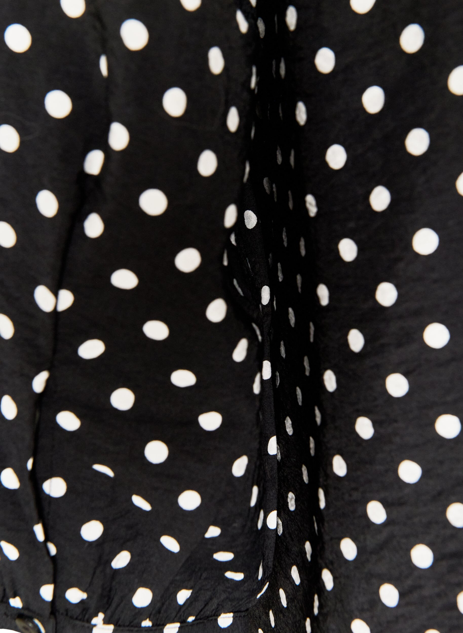 ZizziShirt met stippenpatroon en 3/4-mouwen, Zwart, Packshot image number 3