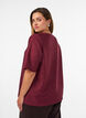 Blouse met structuur en glitter, Rood, Model image number 2