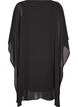Korte chiffon jurk met V-hals, Zwart, Packshot image number 1