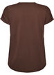 T-shirt met korte mouwen van katoenmix, Bruin, Packshot image number 1