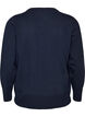 Fijngebreide vest met ronde hals, Blauw, Packshot image number 1