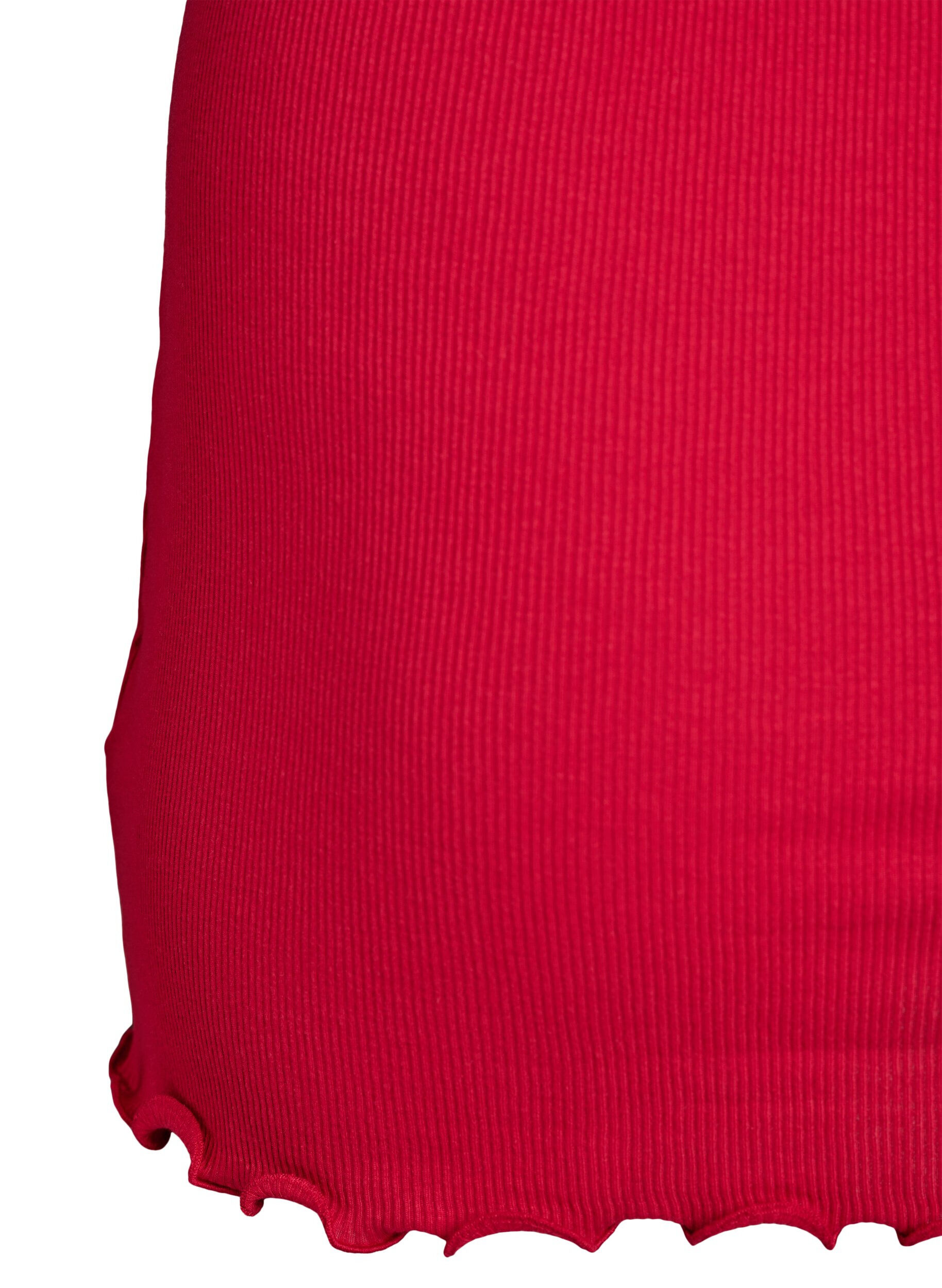 ZizziTop met kanten afwerking, Rood, Packshot image number 3