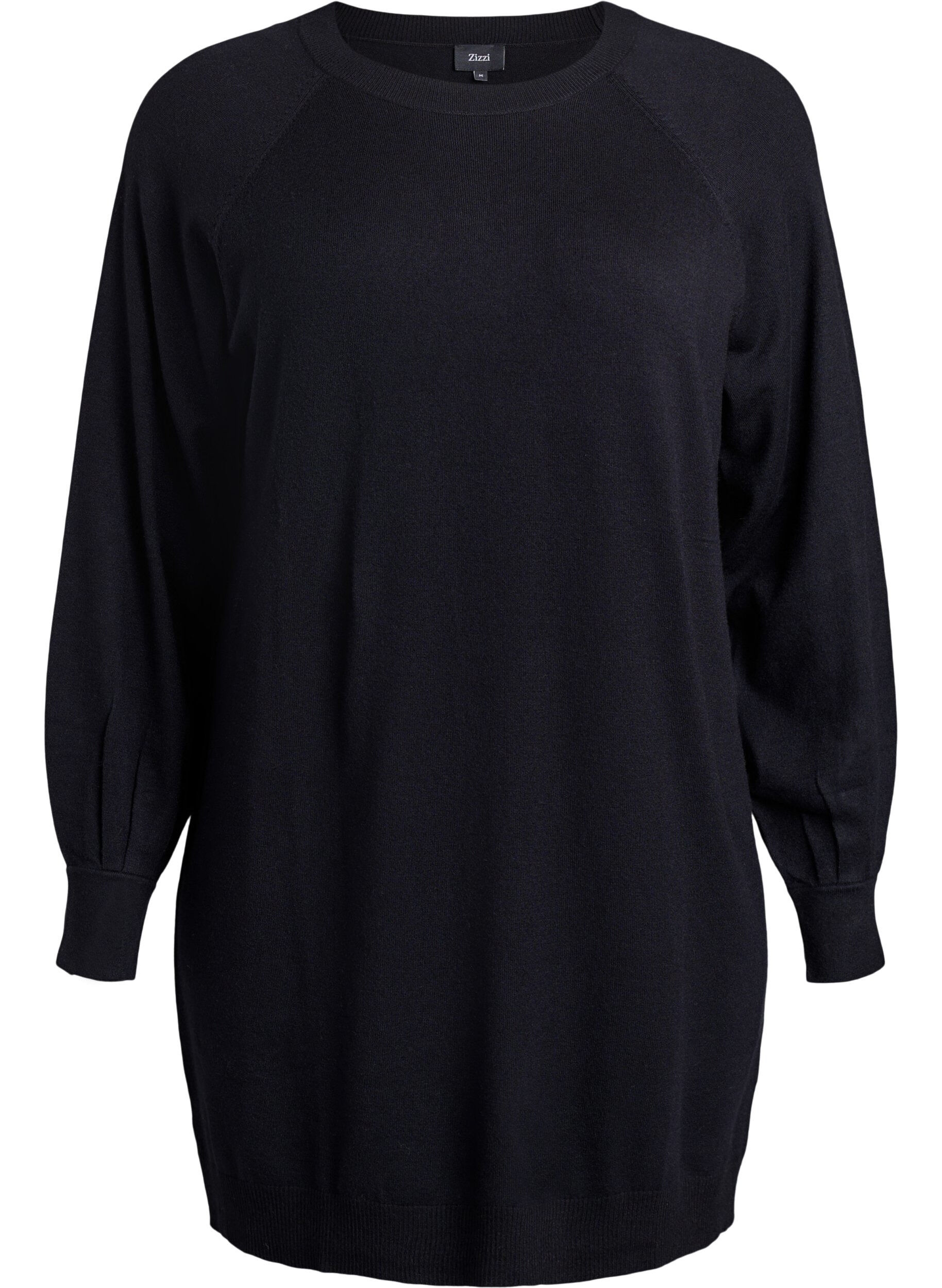 Korte gebreide jurk met raglanmouwen