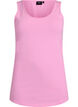 Effen gekleurd basic top in katoen, Roze, Packshot image number 0