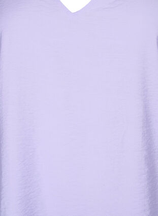 Viscose top met korte mouwen en v-hals, Lavender, Packshot image number 2