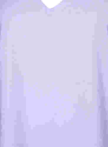 Viscose top met korte mouwen en v-hals, Lavender, Packshot image number 2