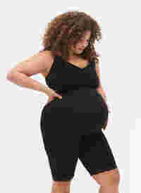 Zwangerschapsfietsbroek met kanten randje, Black, Model