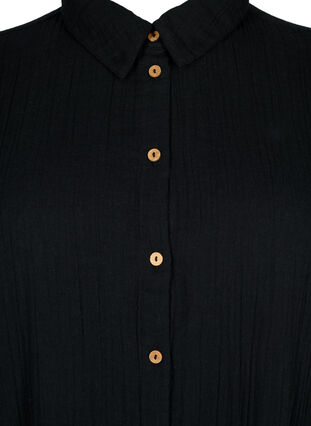 Shirt met korte mouwen en knopen, Black, Packshot image number 2
