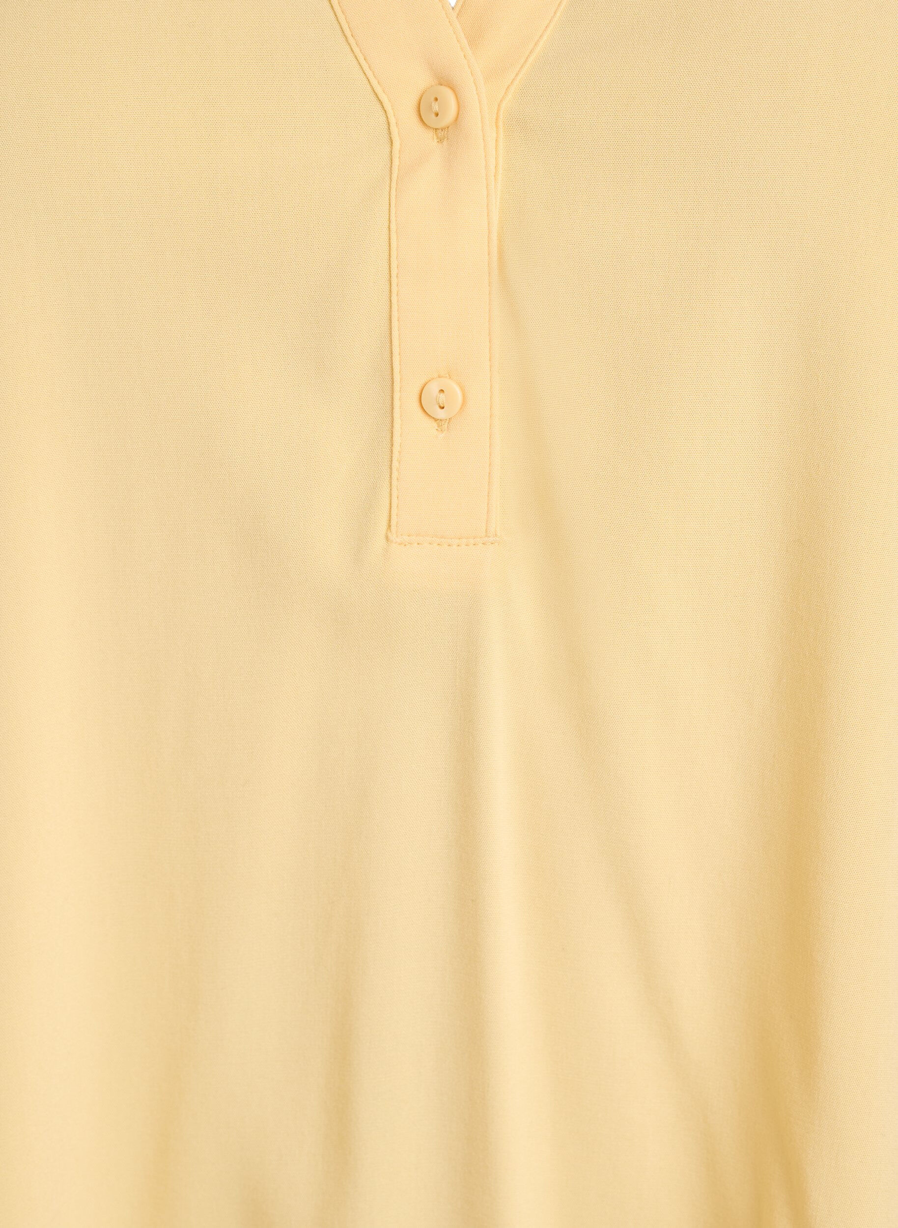 ZizziMouwloze viscose blouse, Geel, Packshot image number 2