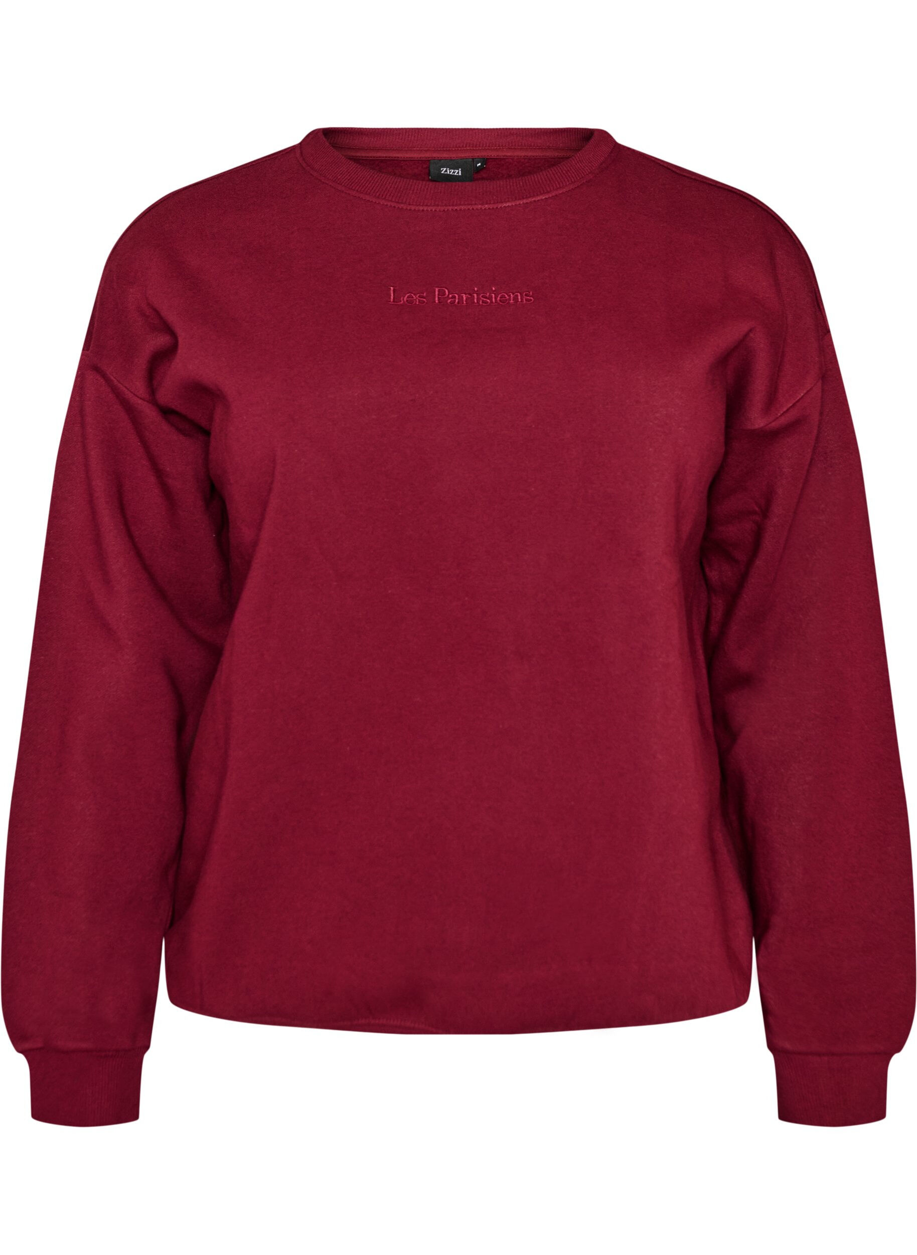 ZizziSweatshirt met tekstprint, Rood, Packshot image number 0
