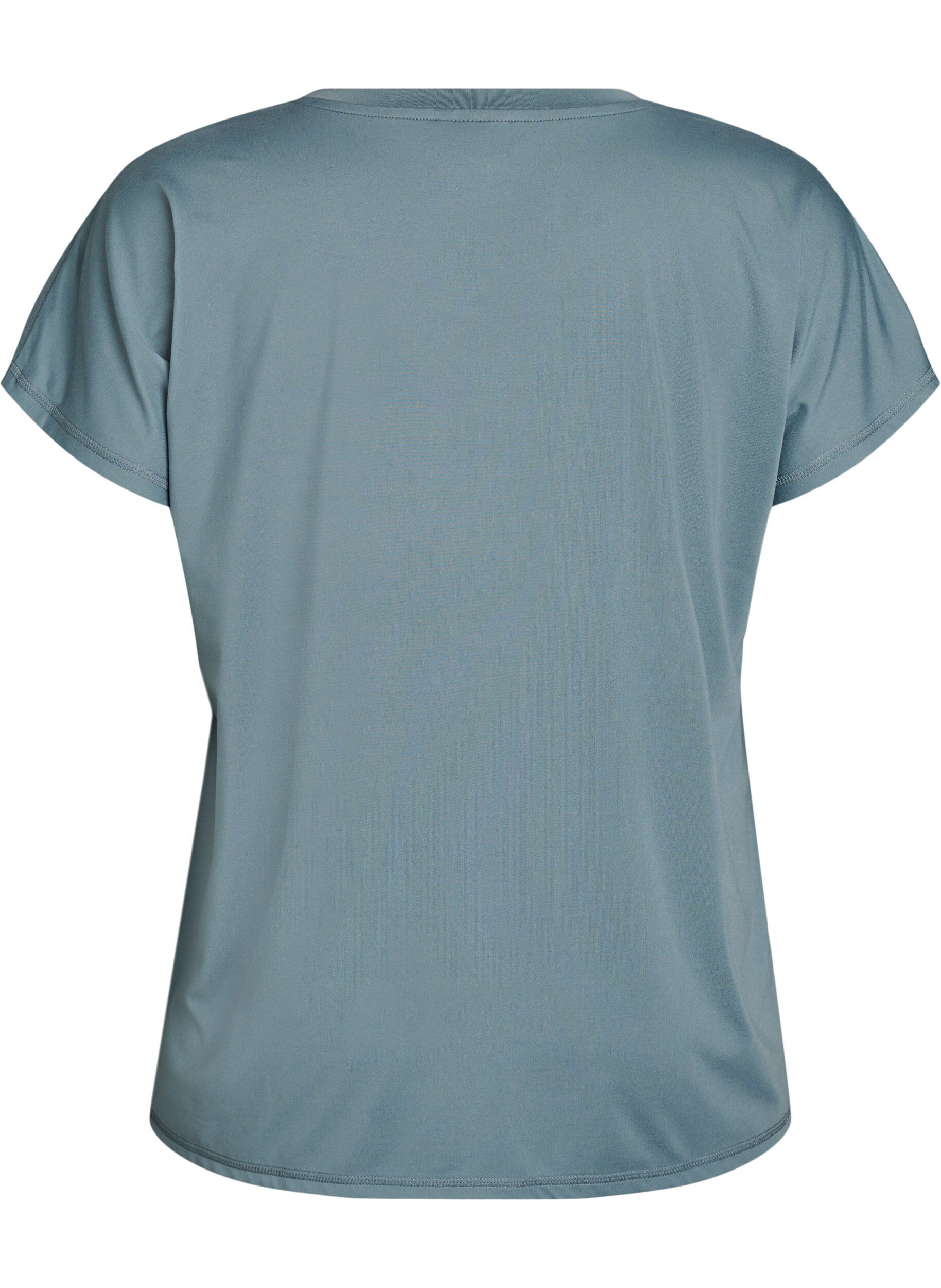ZizziLosvallend trainings-T-shirt met V-hals, Grijs, Packshot image number 1