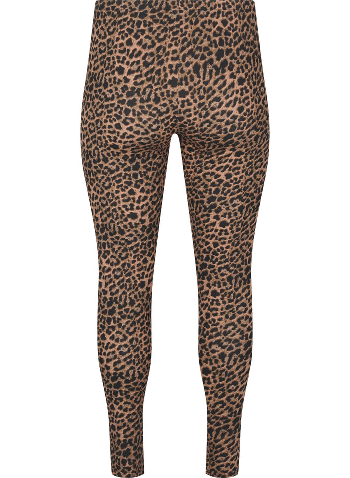 Viscose leggings met zebraprint, Zwart, Packshot image number 1