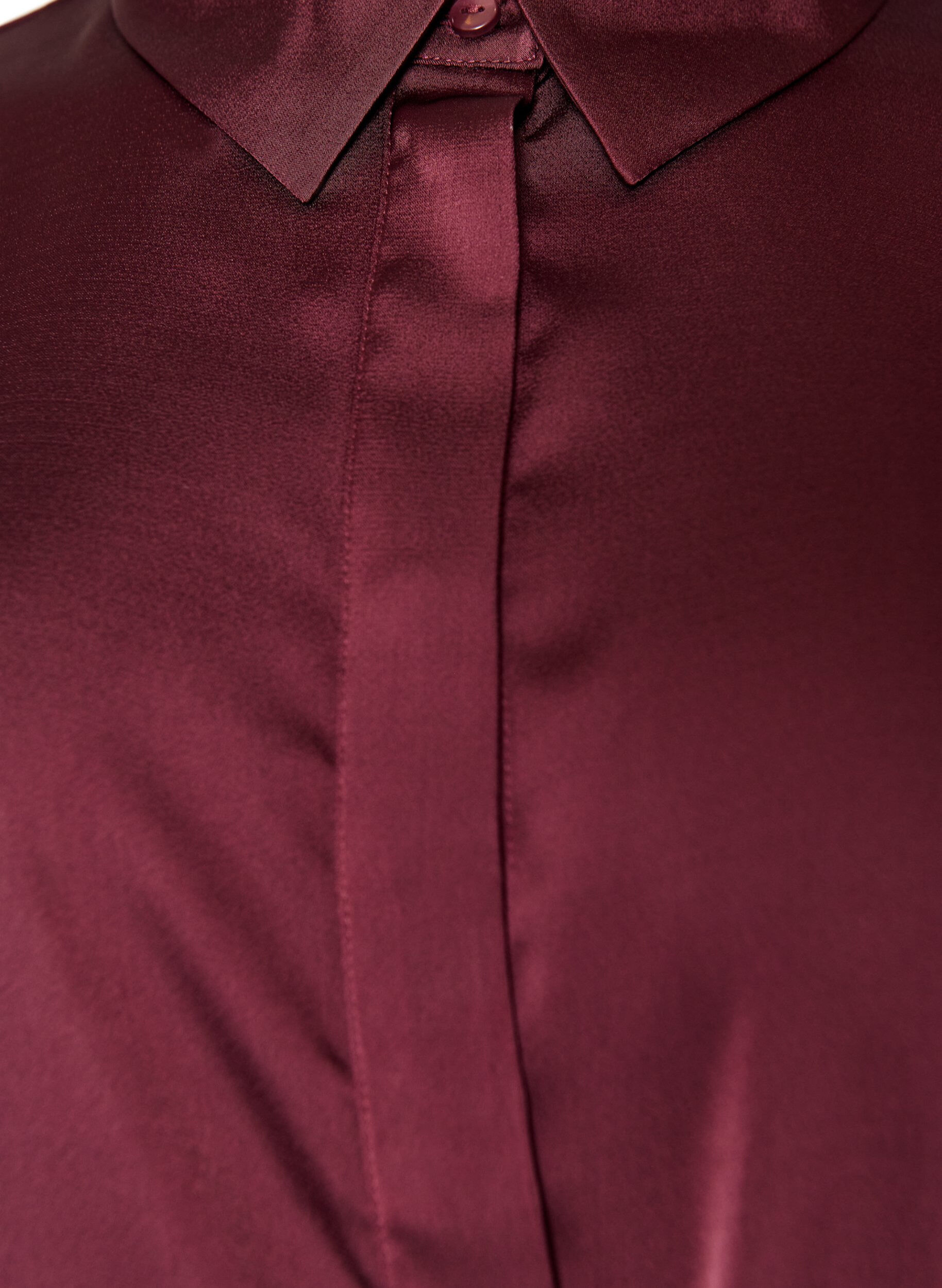 ZizziShirt met satijnlook en wikkeleffect, Rood, Packshot image number 2