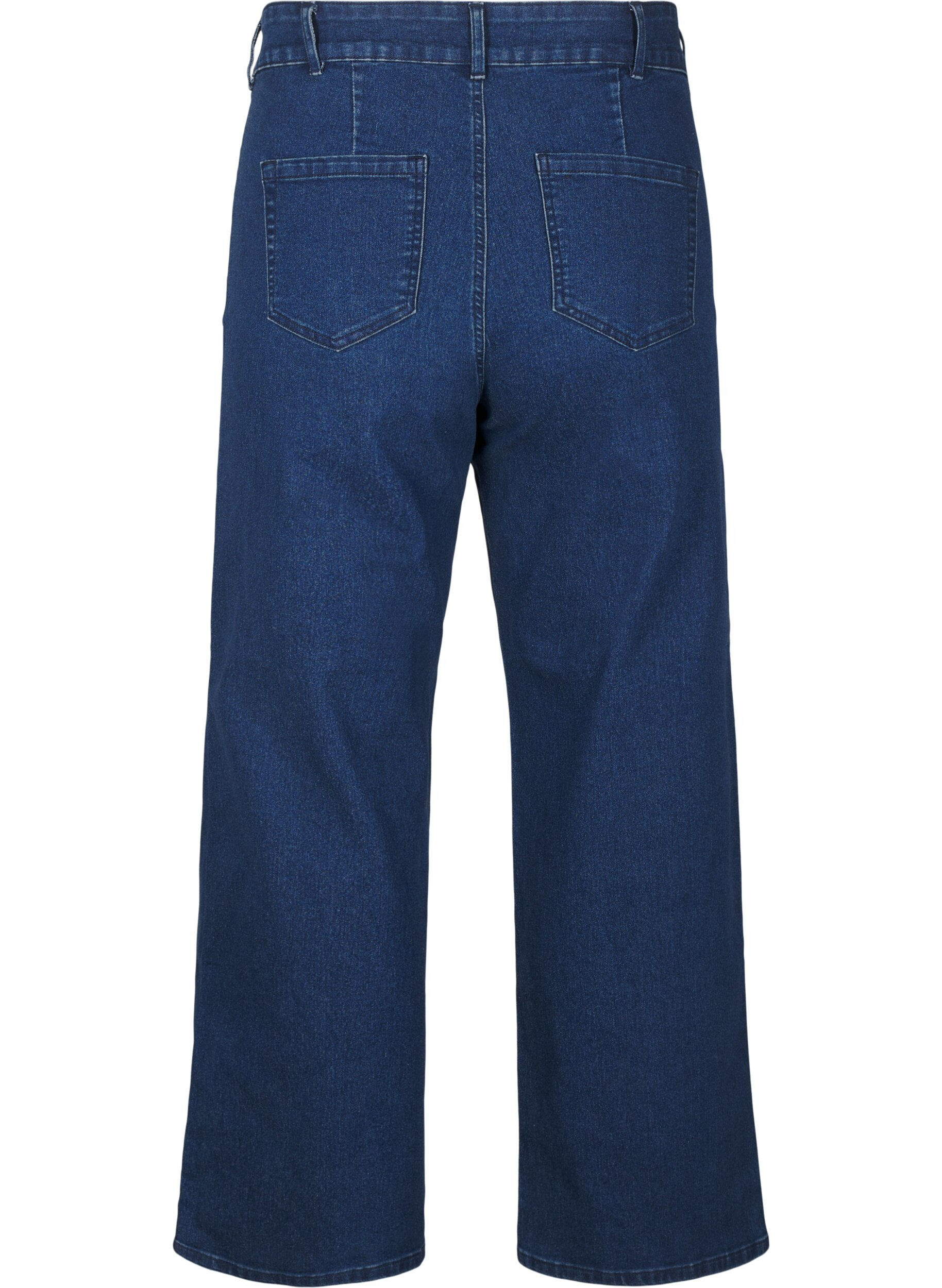 Zizzi FLASH - Jeans met wijde pijpen, Blauw, Packshot image number 1