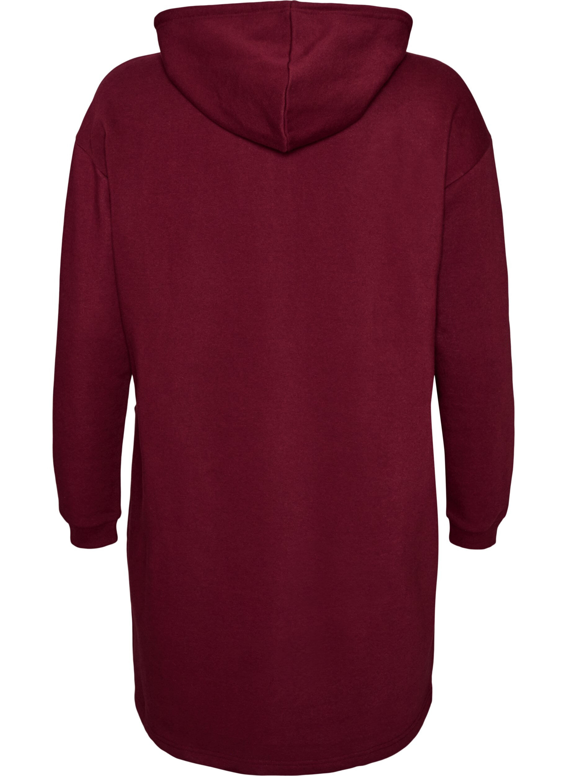 ZizziLang vest met capuchon en ritssluiting, Rood, Packshot image number 1