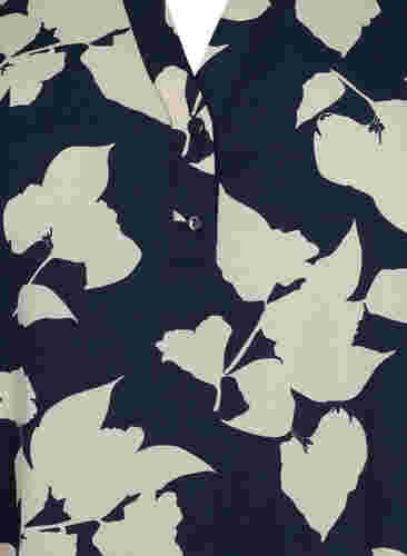 FLASH - Blouse met lange mouwen en print, Blue White Flower, Packshot image number 2