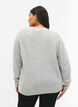 Gemêleerde pullover met parelknopen, Light Grey Melange, Model image number 1