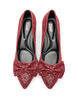 Glitter pump met strikje, Rood, Packshot image number 2