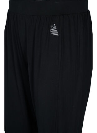 Sportieve driekwart broek in viscose, Black, Packshot image number 2