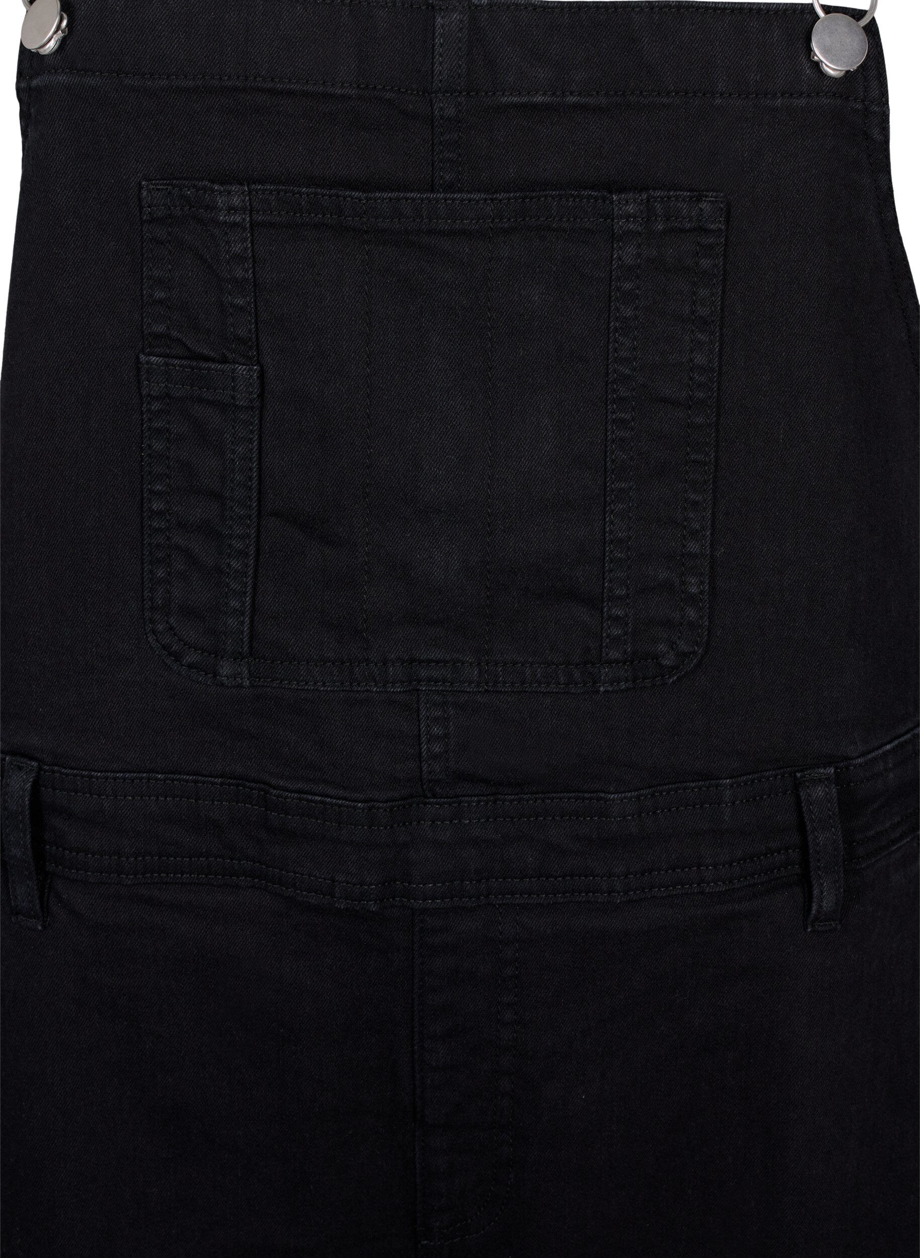 Zizzi Denim overalls, Zwart, Packshot image number 2