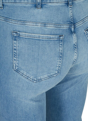 Super slim fit Amy jeans met hoge taille, Blue denim, Packshot image number 3