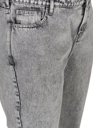 Cropped mom fit Mille jeans met losse pasvorm, Grey acid wash, Packshot image number 2