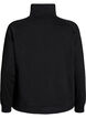 Sweatvest met hoge kraag en rits, Zwart, Packshot image number 1
