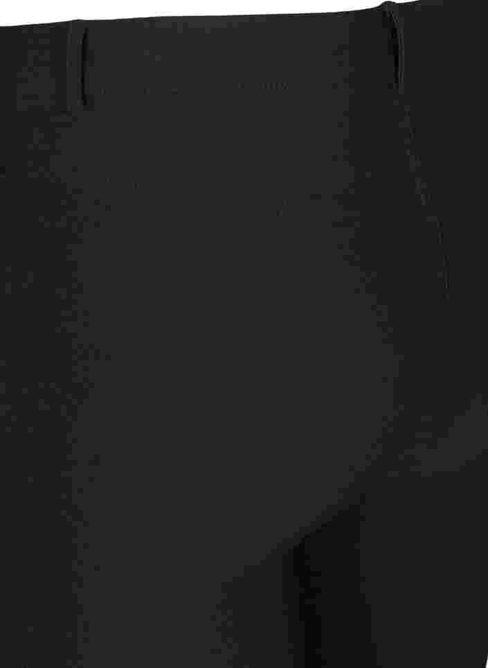 Nauwsluitende driekwart broek met rits, Black, Packshot image number 3