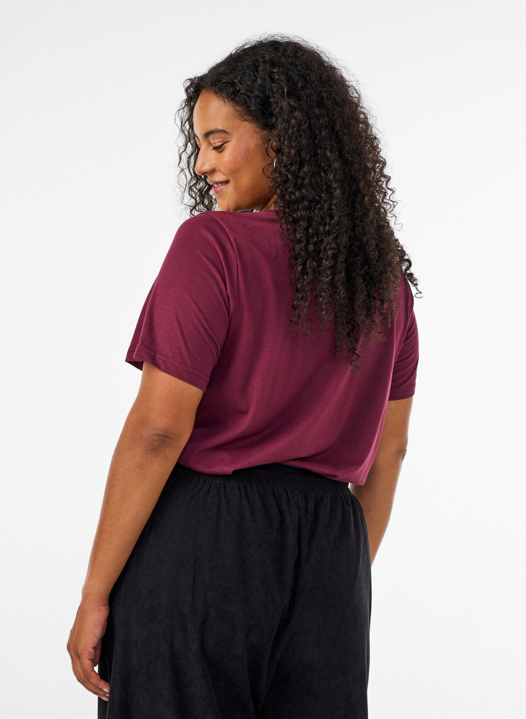 ZizziT-shirt met print, Rood, Model image number 2