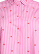 Shirt blouse met strepen en hartjes, Roze, Packshot image number 2