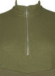 Sweatshirt met gebreide kleding en ritssluiting, Winter Moss, Packshot image number 2
