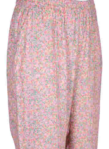 Katoenen pyjama broek met bloemenprint, Powder Pink, Packshot image number 2
